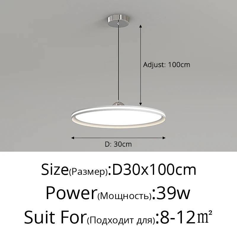 Suspension led nordique soucoupe volante