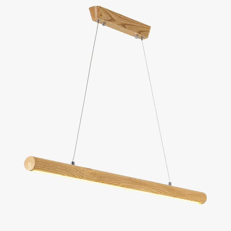 lampe suspendue nordique en bois massif pour intérieur led