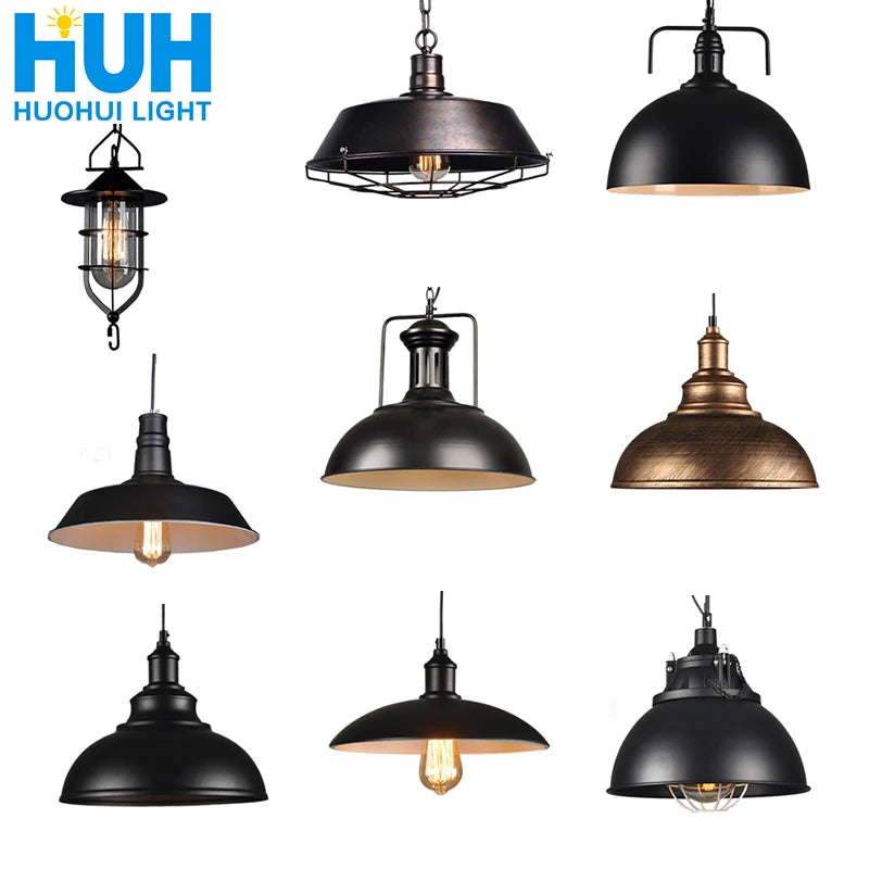 lampe suspendue vintage loft industrielle nordique veilleuse bar