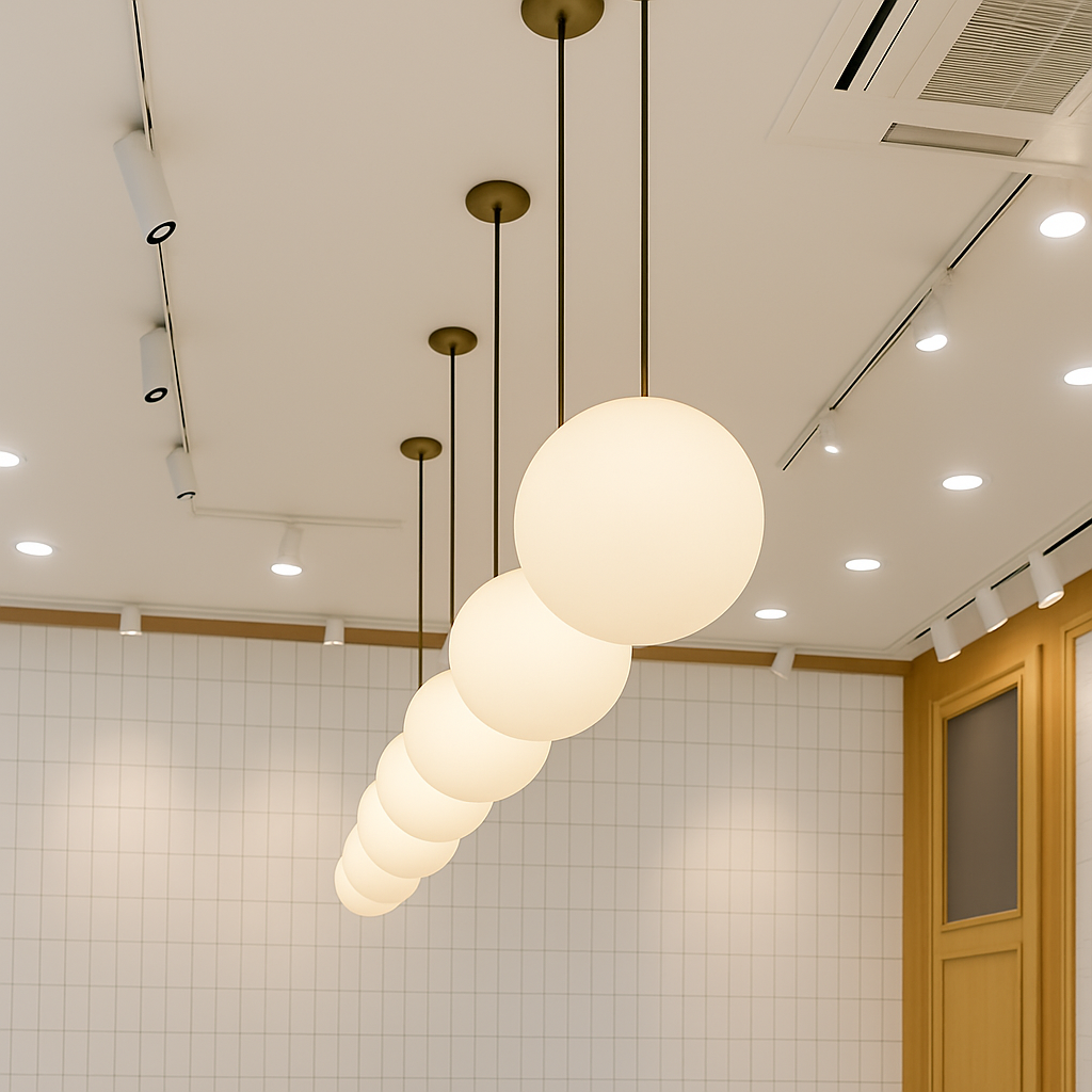 Lampe Suspension Globe Verre Blanc