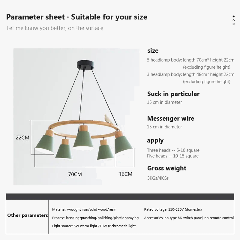 Lampe suspension nordique moderne Macaron