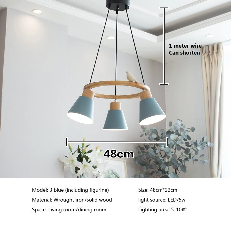 Lampe suspension nordique moderne Macaron