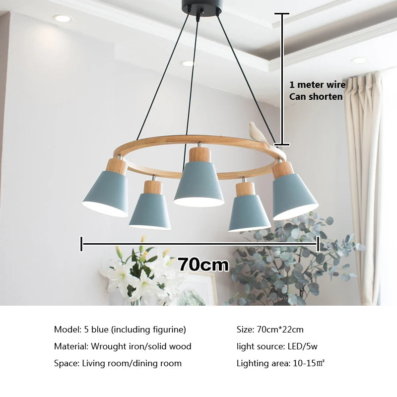 Lampe suspension nordique moderne Macaron
