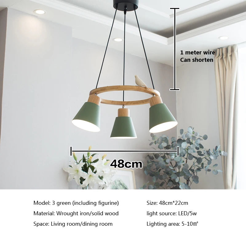 Lampe suspension nordique moderne Macaron