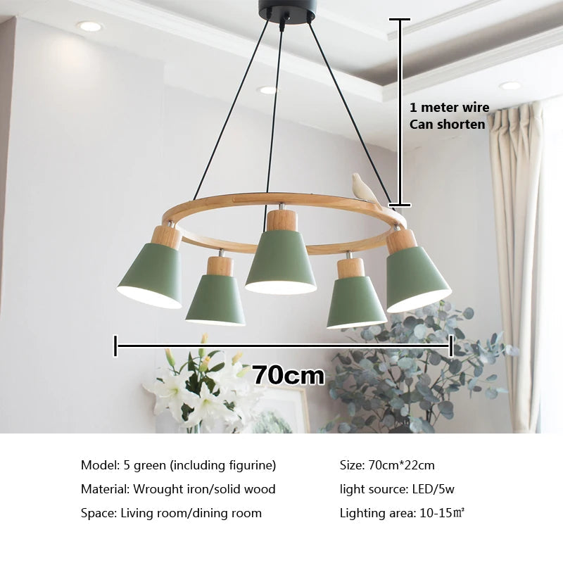 Lampe suspension nordique moderne Macaron