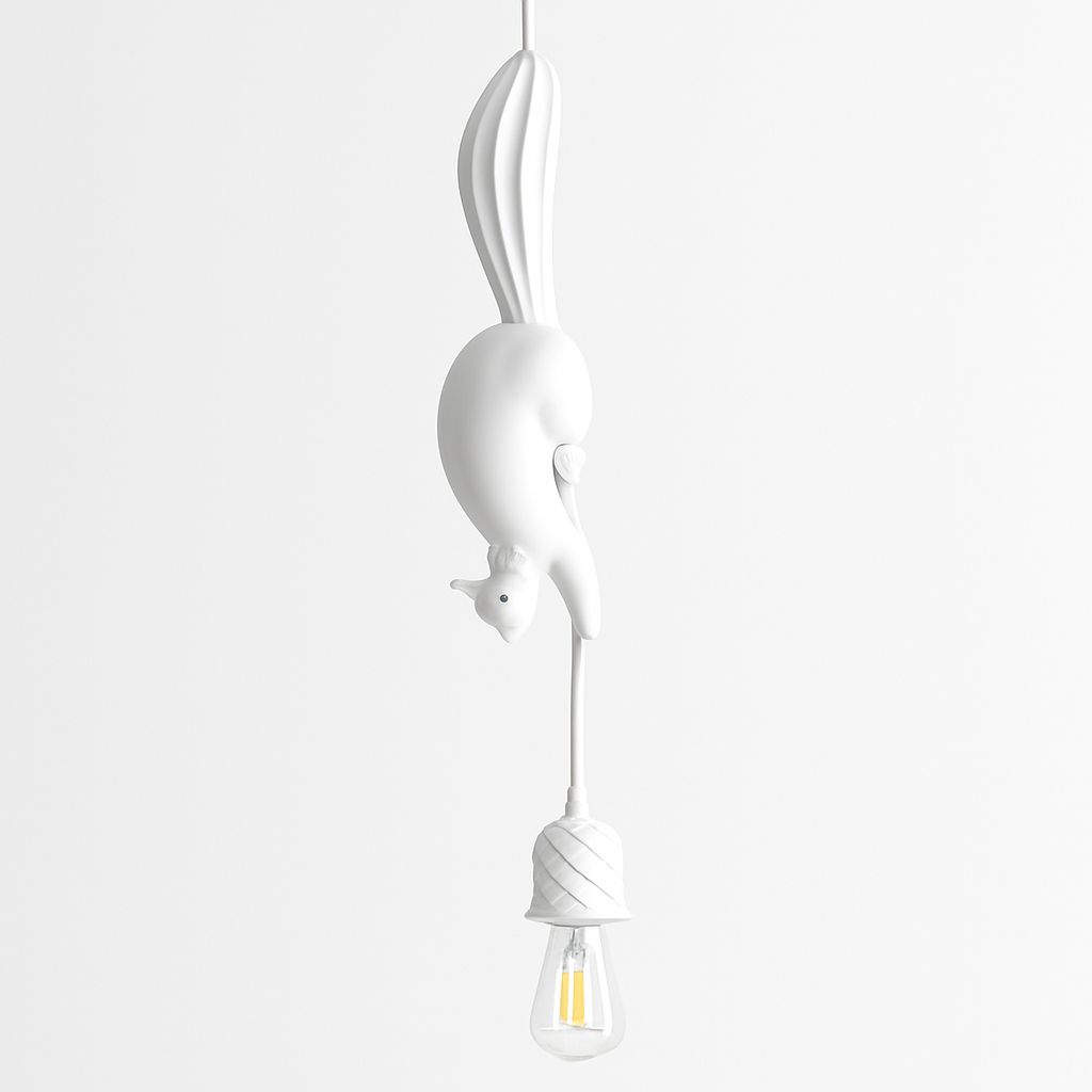 lampe suspension résine écureuil nordique led loft décoratif