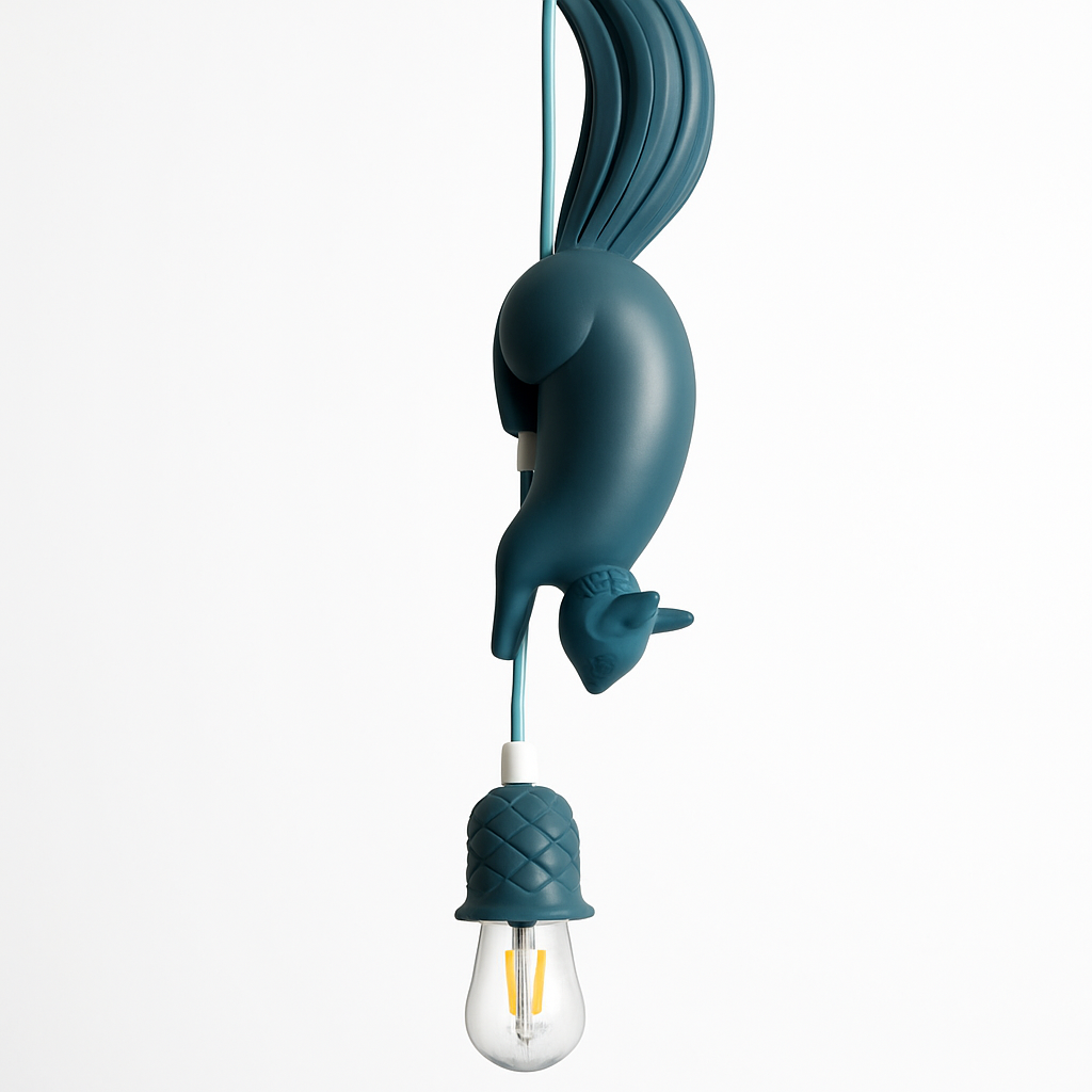 lampe suspension résine écureuil nordique led loft décoratif