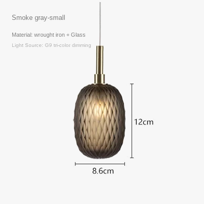Lampe suspension verre blanc ambre moderne