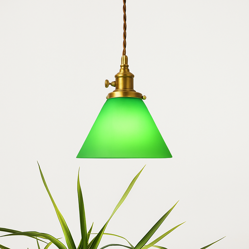 lampe suspension verre led cuivre edison vintage