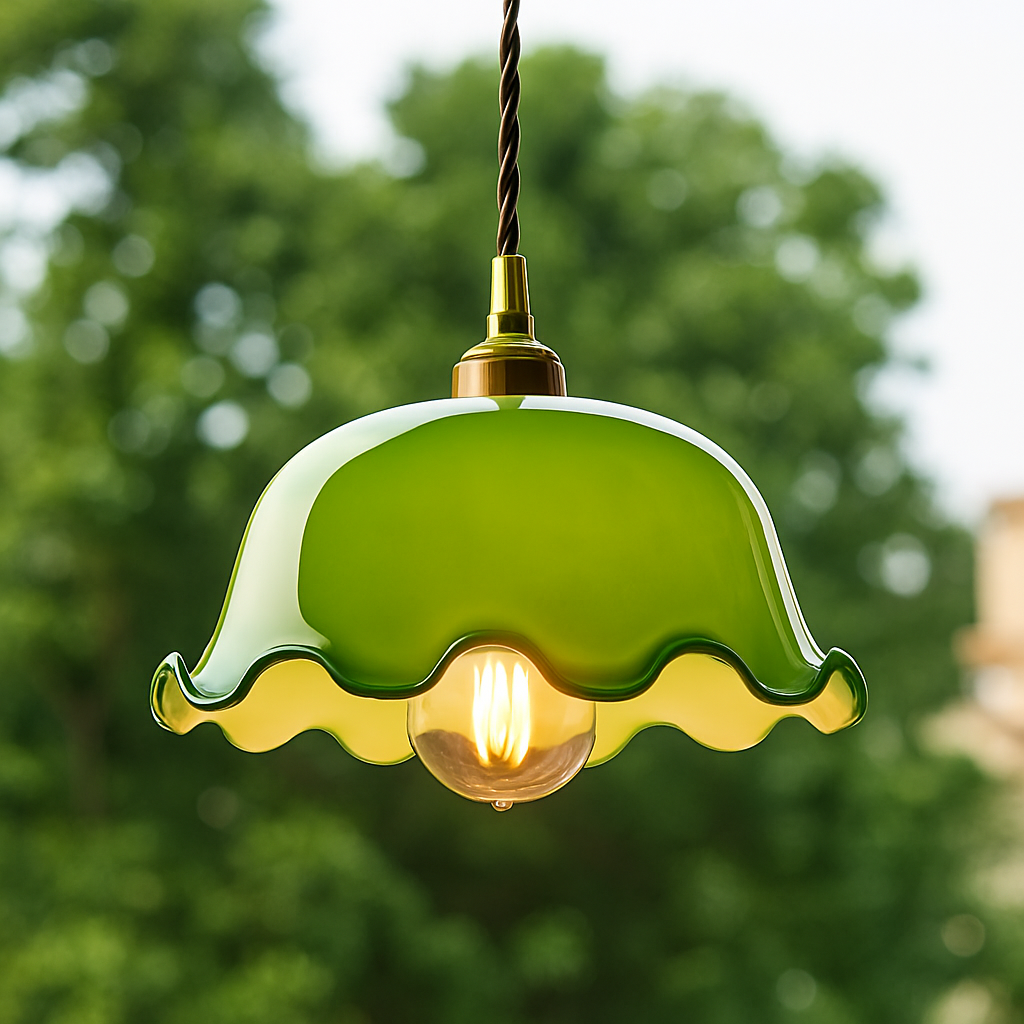 lampe suspension verre led cuivre edison vintage