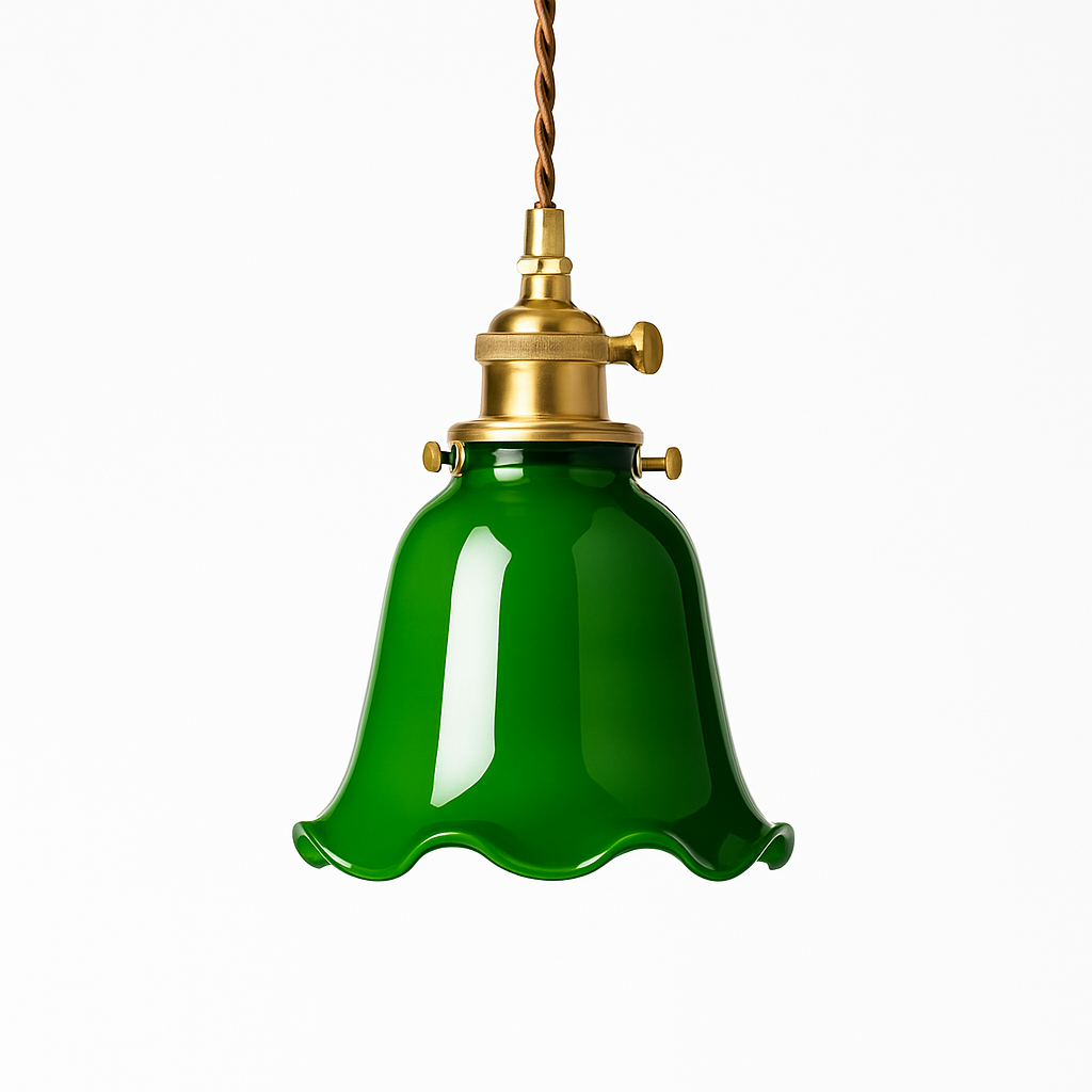 lampe suspension verre led cuivre edison vintage