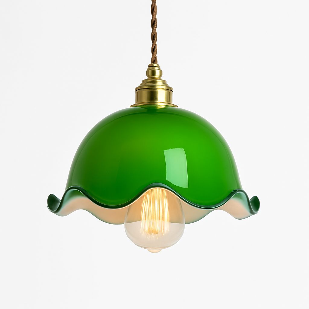 lampe suspension verre led cuivre edison vintage