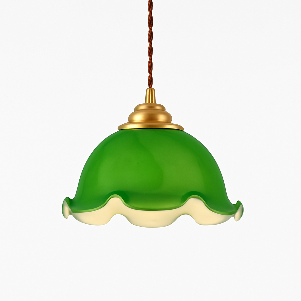 lampe suspension verre led cuivre edison vintage