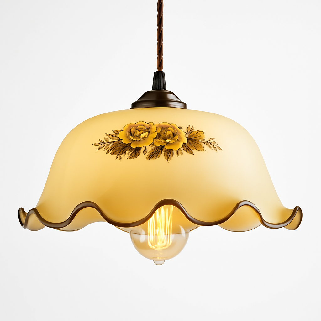 lampe suspension verre led cuivre edison vintage