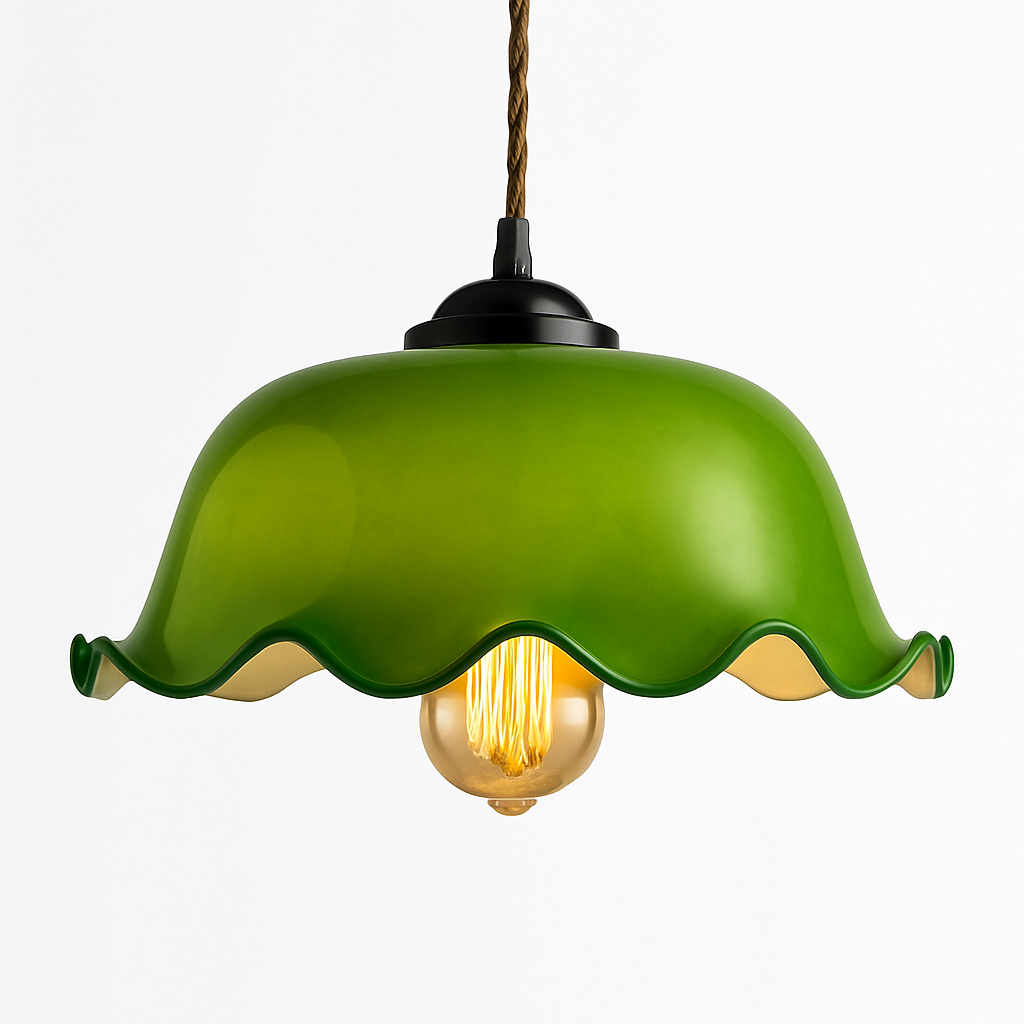 lampe suspension verre led cuivre edison vintage