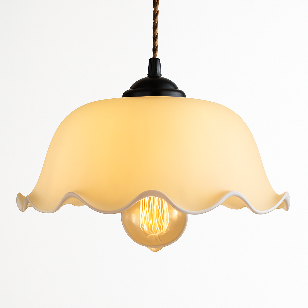 lampe suspension verre led cuivre edison vintage