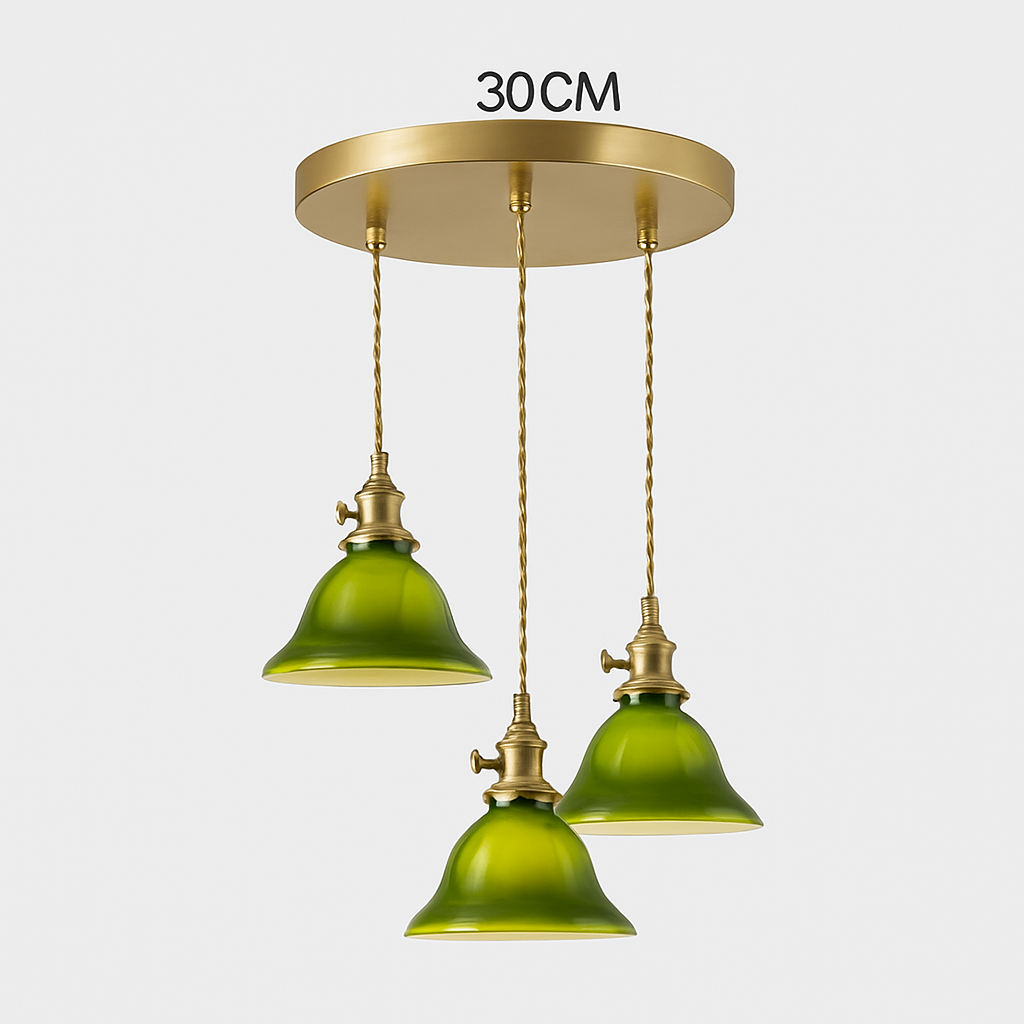 lampe suspension verre led cuivre edison vintage