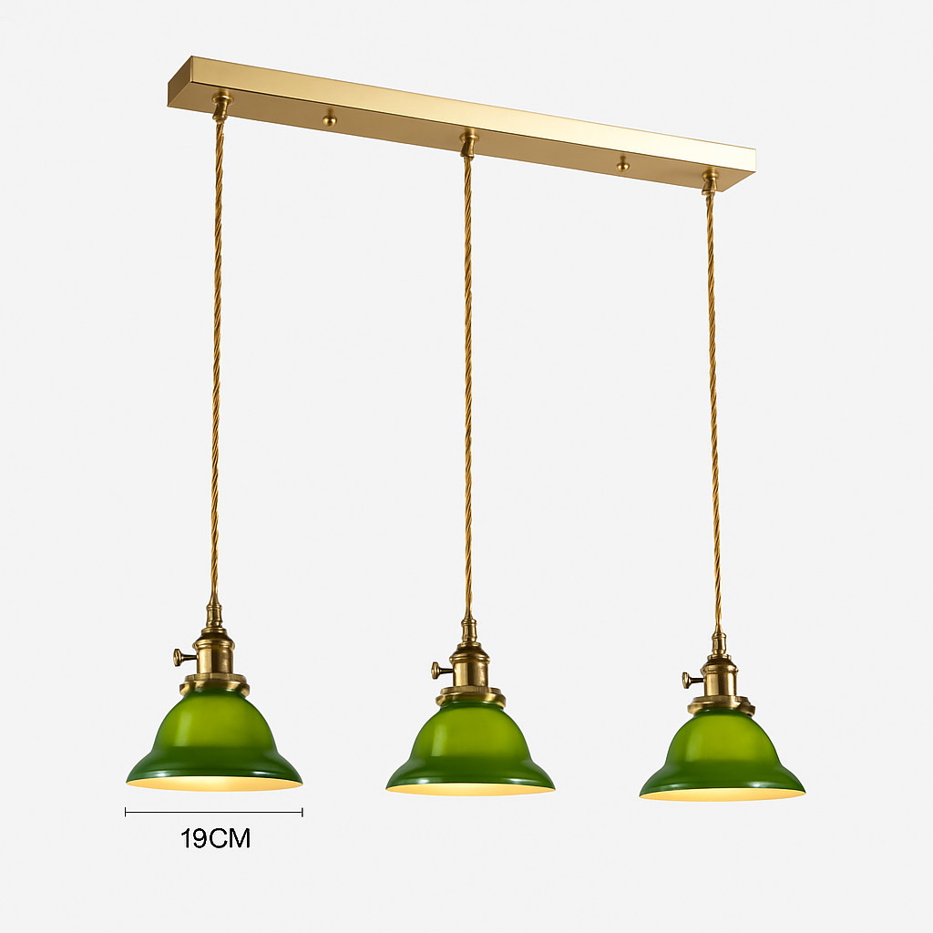 lampe suspension verre led cuivre edison vintage