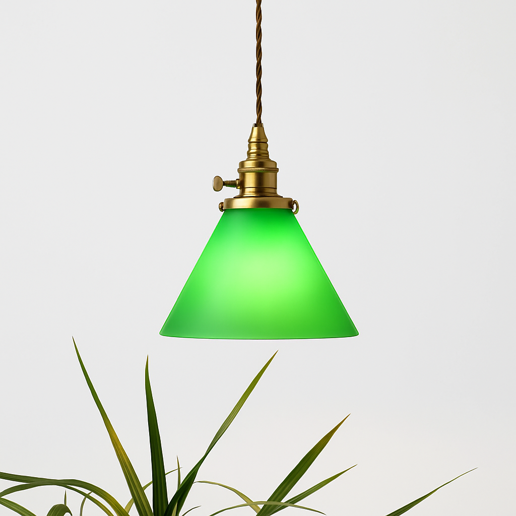 lampe suspension verre led cuivre edison vintage