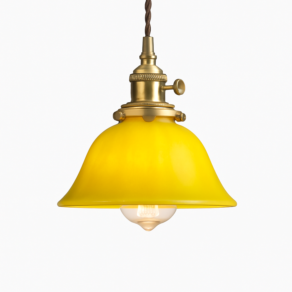lampe suspension verre led cuivre edison vintage