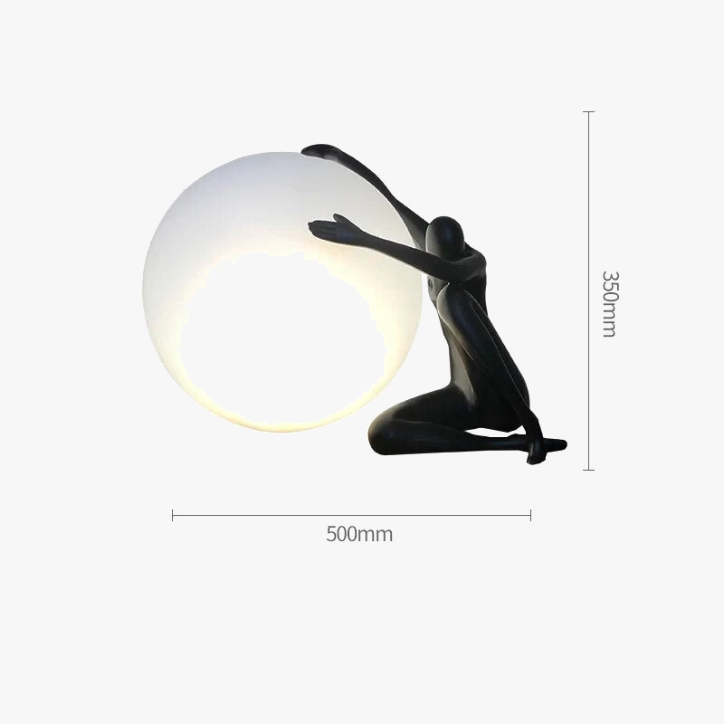 Lampe table sculpture abstraite humaine