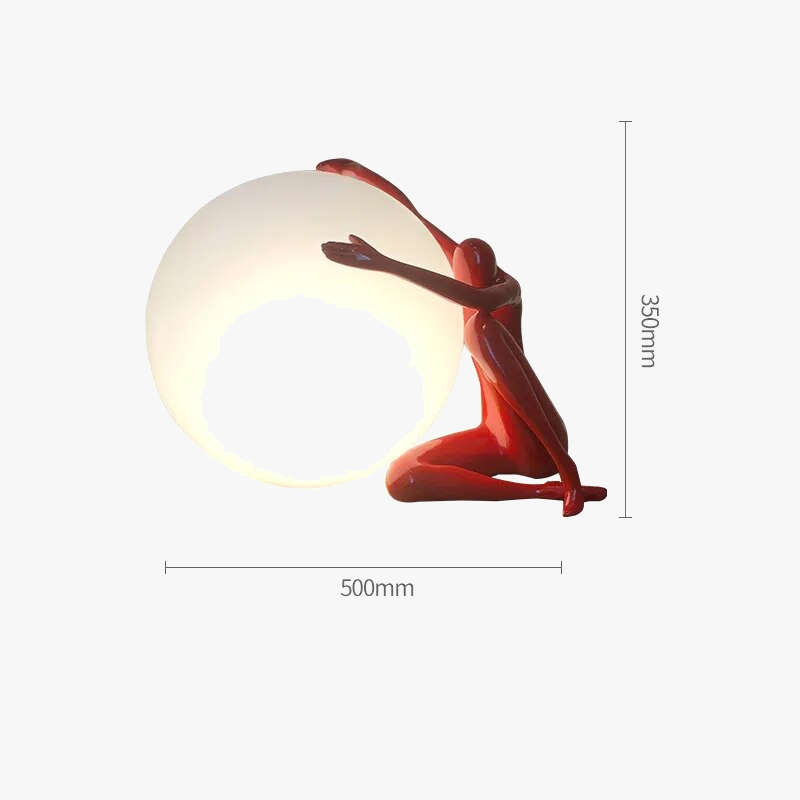 Lampe table sculpture abstraite humaine