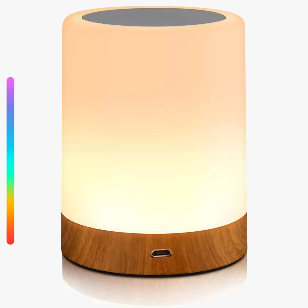 Lampe tactile LED lampe de table lampe de chevet lampe de table RVB lampe de chambre avec capteur tactile lampe de bureau portable lumière RVB pour cadeaux pour enfants