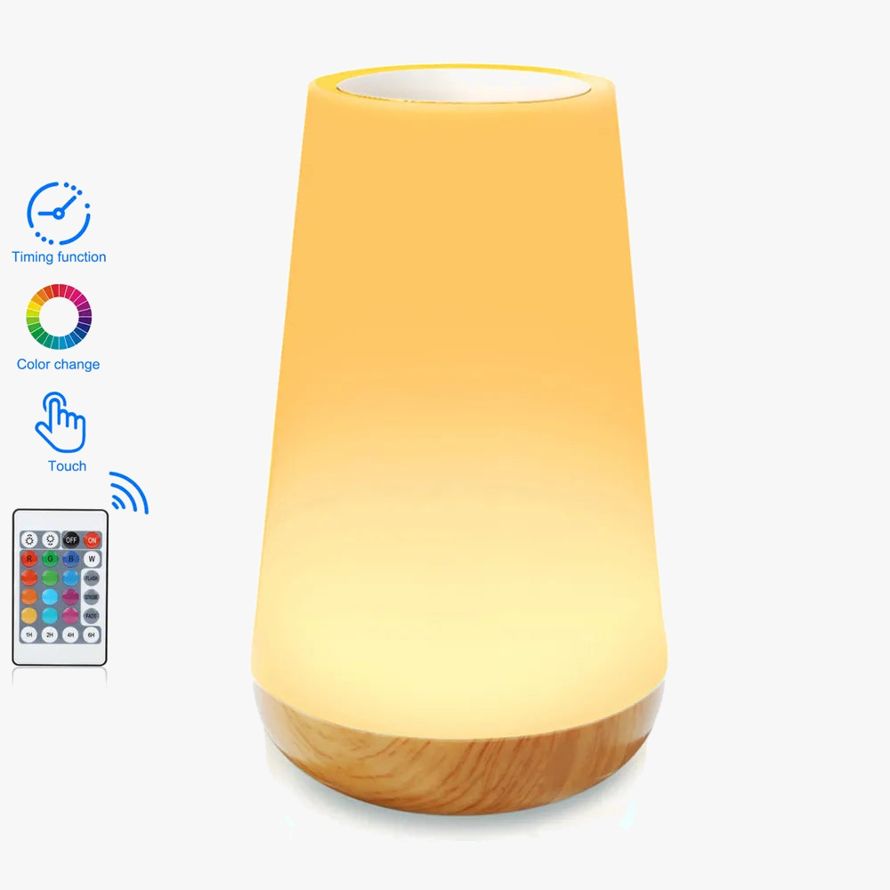Lampe tactile LED lampe de table lampe de chevet lampe de table RVB lampe de chambre avec capteur tactile lampe de bureau portable lumière RVB pour cadeaux pour enfants