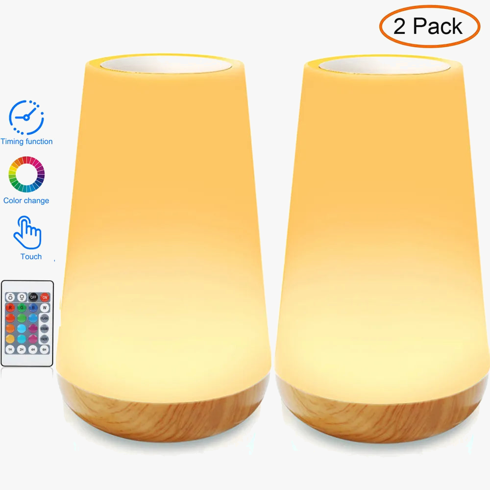 Lampe tactile LED lampe de table lampe de chevet lampe de table RVB lampe de chambre avec capteur tactile lampe de bureau portable lumière RVB pour cadeaux pour enfants