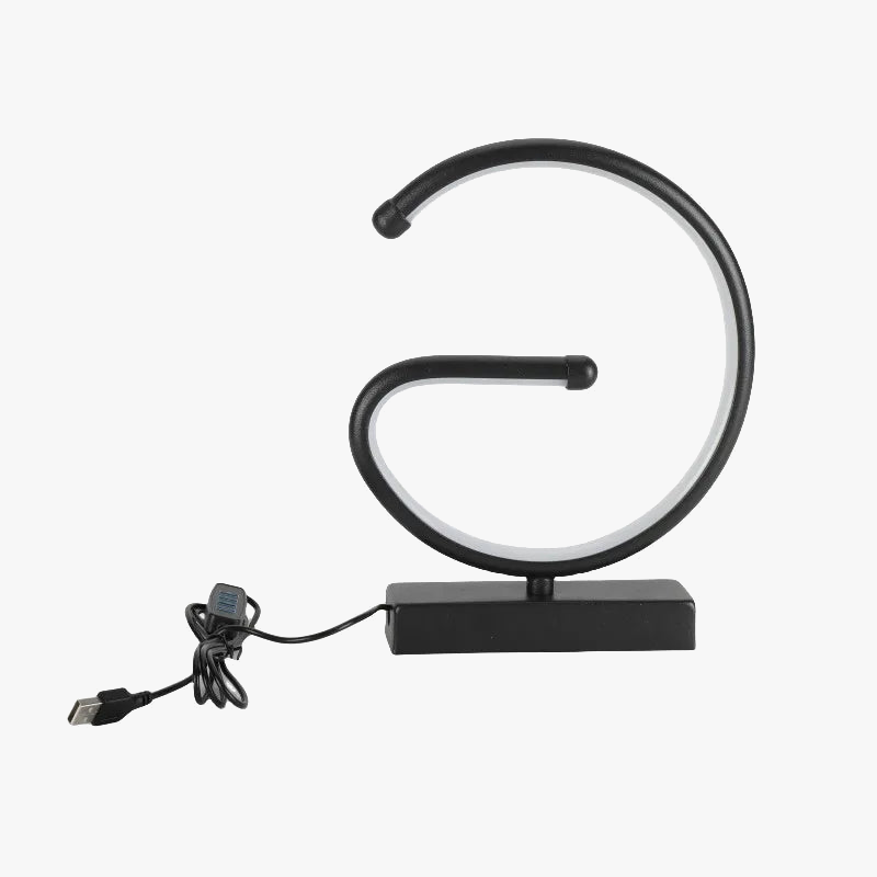 lampe usb créative en forme de g pour décoration intérieure