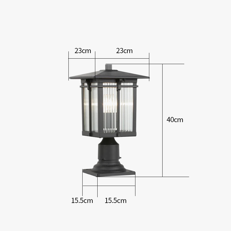 lampes d'extérieur en aluminium pour jardin et allée