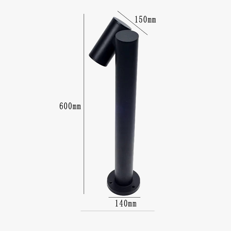 lampes de jardin lumineuses pour extérieur avec double tête