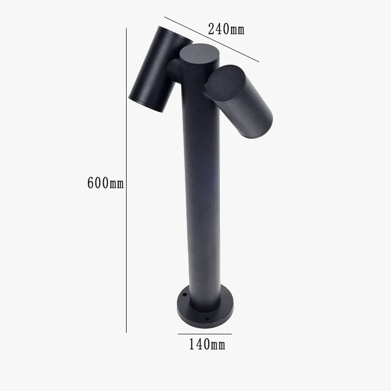 lampes de jardin lumineuses pour extérieur avec double tête