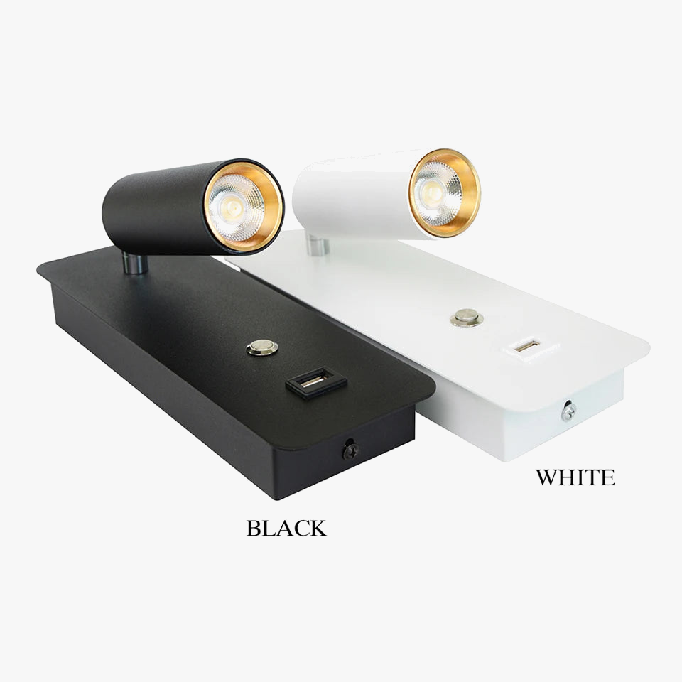 Lampes de mur Led d'intérieur 7W avec Charge USB applique murale chambre salon nordique moderne applique murale allée avec interrupteur applique murale