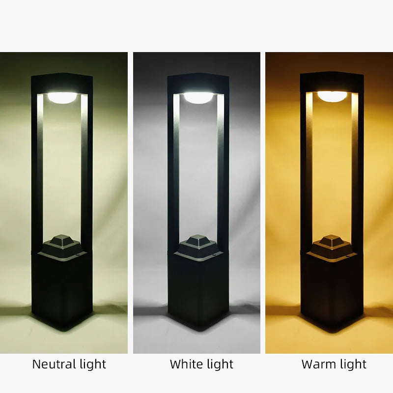 lampes de pelouse à led étanches modernes pour extérieur jardin et cour