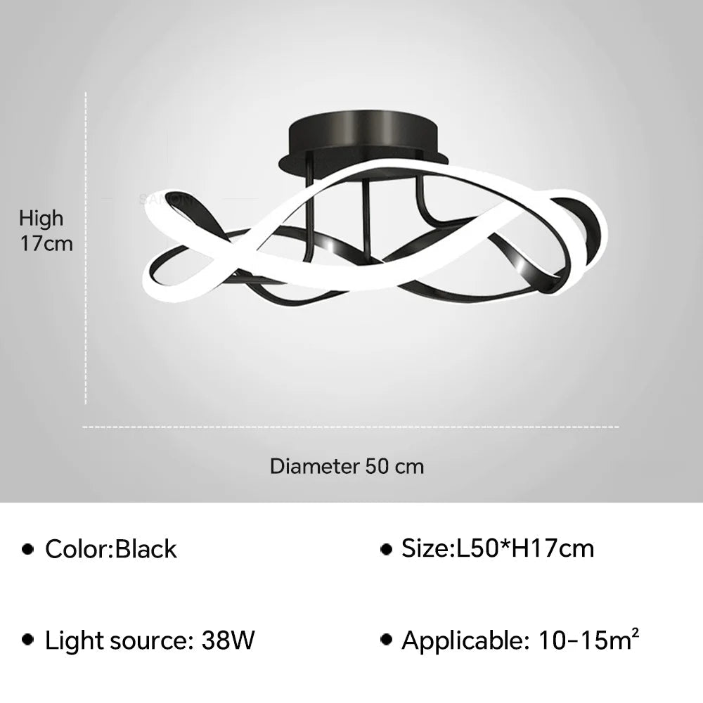 Plafonnier LED modernes pour salon salle à manger couloir chambre cage à oiseaux intérieur décor à la maison