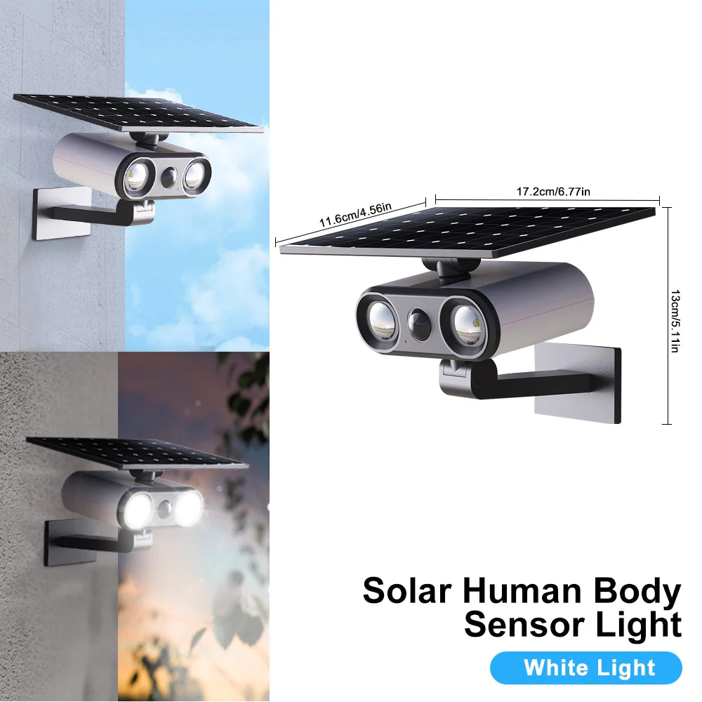 lampes solaires d'extérieur avec détecteur de mouvement et fausse caméra