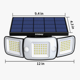 lampes solaires extérieures avec détecteur de mouvement et éclairage large