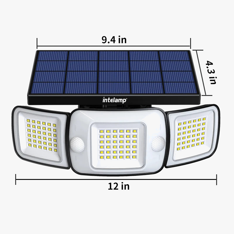 lampes solaires extérieures avec détecteur de mouvement et éclairage large