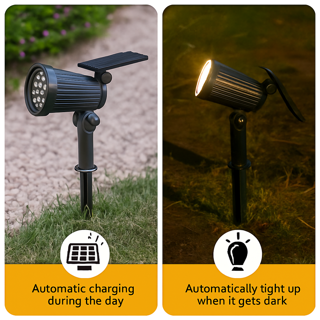 lampe solaire extérieure avec détecteur de mouvement et étanchéité