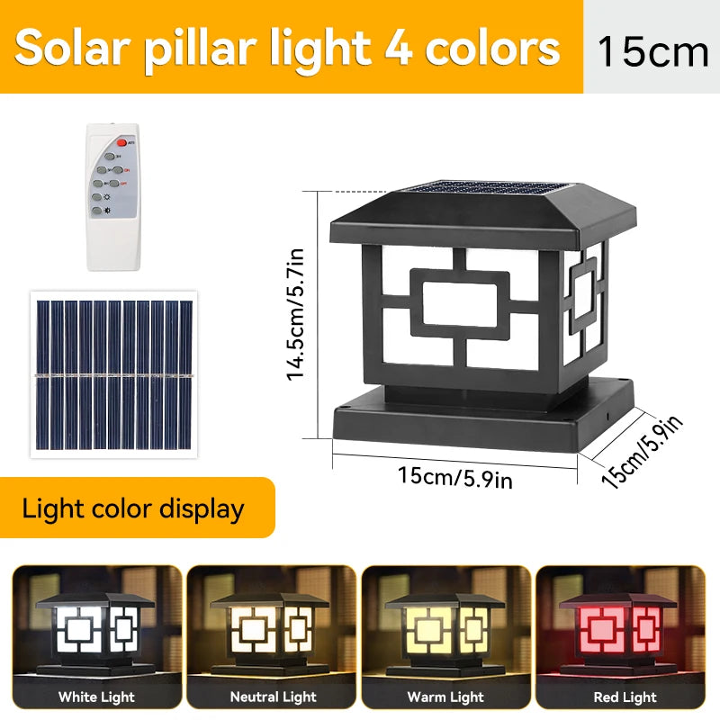 lampes solaires led étanches avec télécommande pour jardin