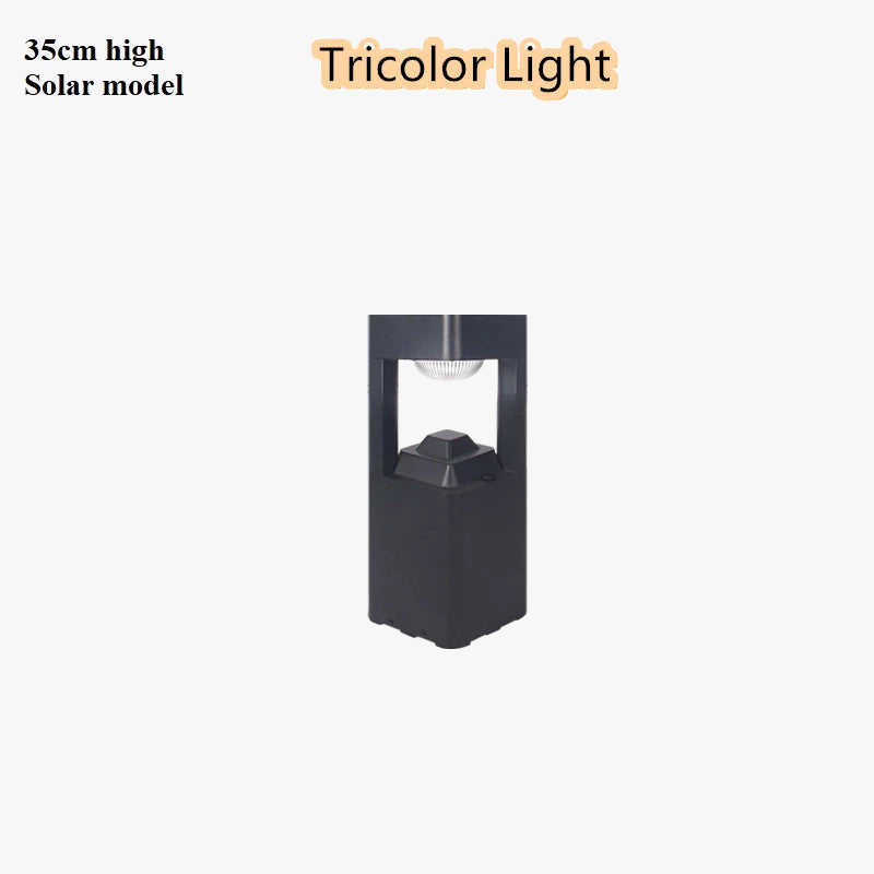 lampes solaires modernes carrées en aluminium pour extérieur étanche