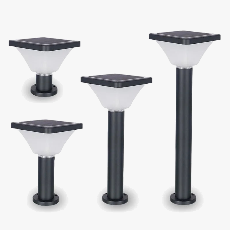 lampes solaires modernes pour décoration de jardin écologique
