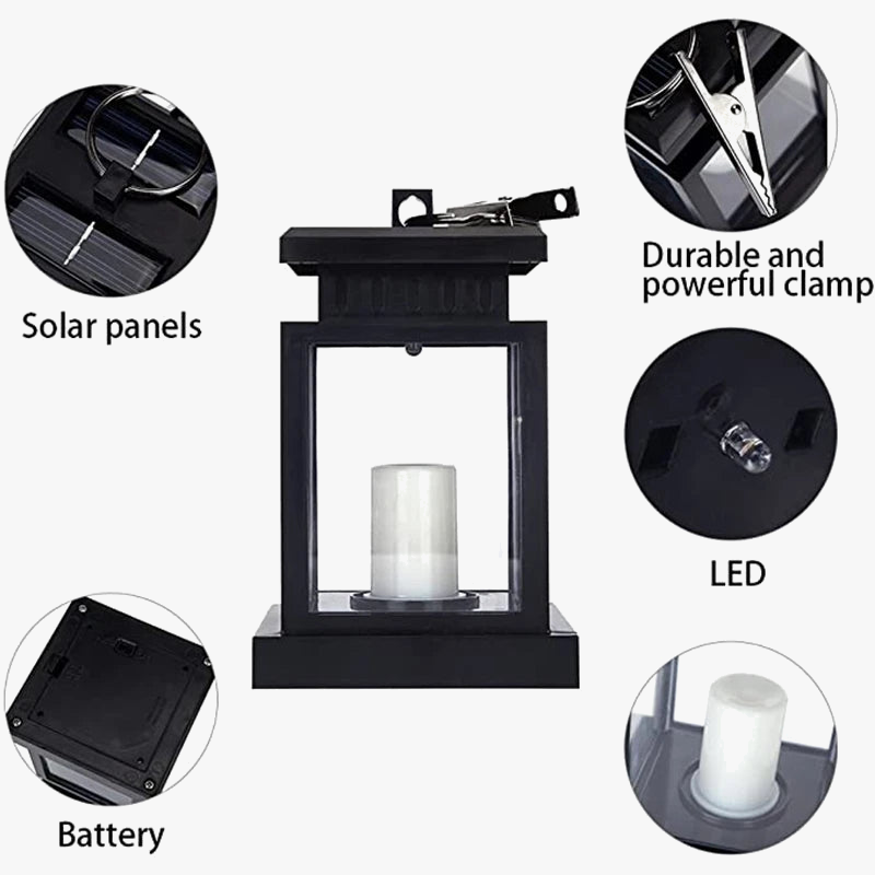 lampes solaires rétro pour jardin et cour décorative