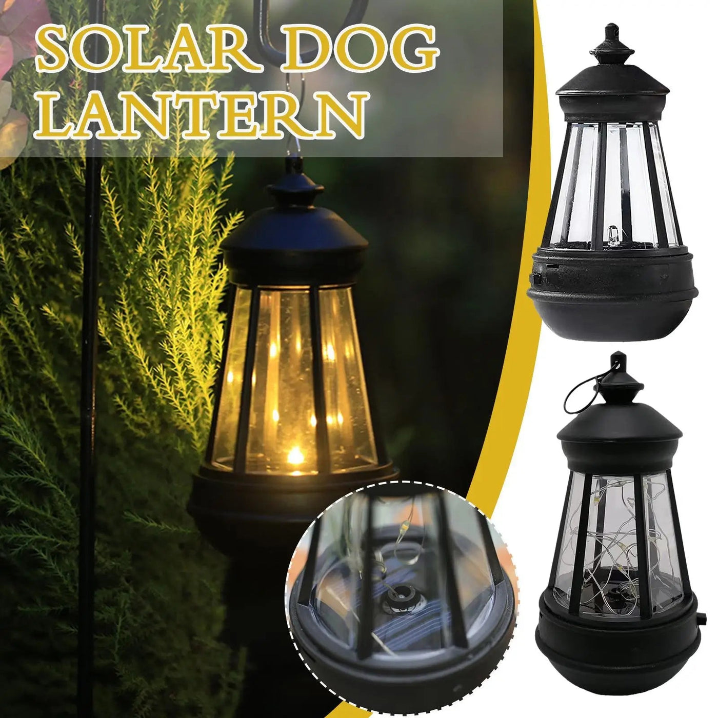 lampes solaires étanches lanternes suspendues pour jardin extérieur décorations