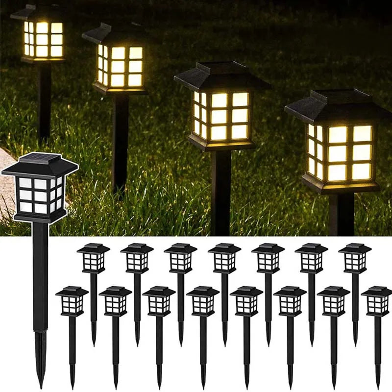 lampes solaires étanches pour décoration de jardin extérieur