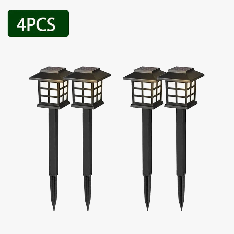 lampes solaires étanches pour décoration de jardin extérieur