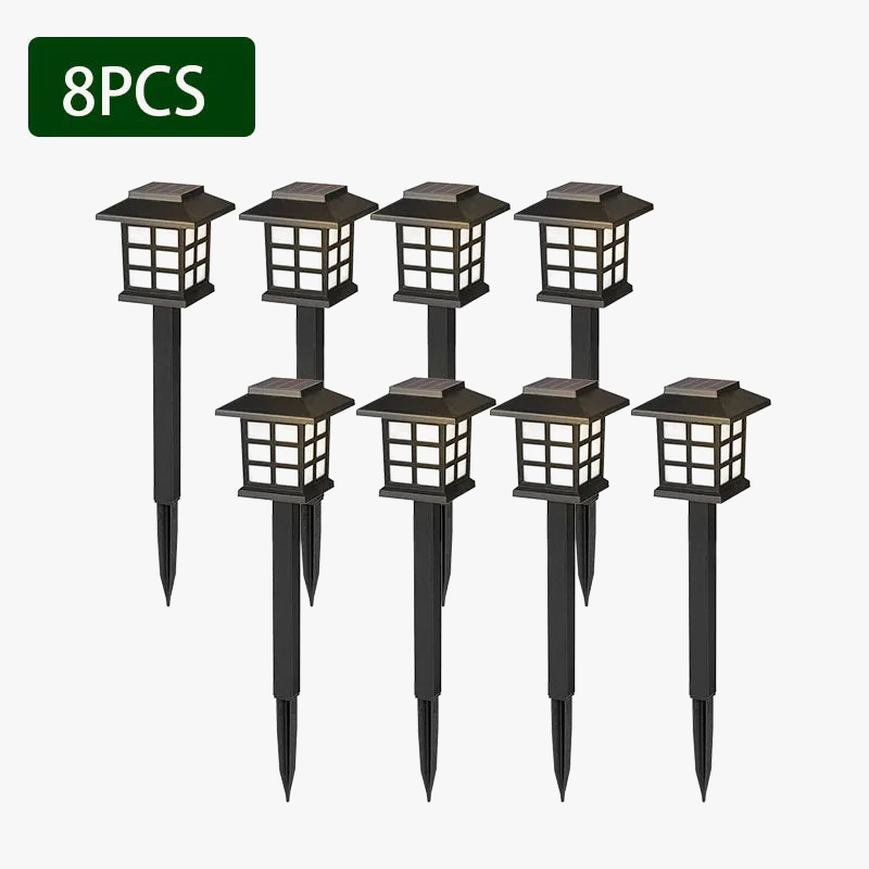 lampes solaires étanches pour décoration de jardin extérieur