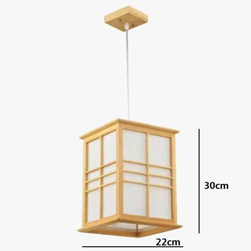 Suspension en bois style japonais décoration artistique