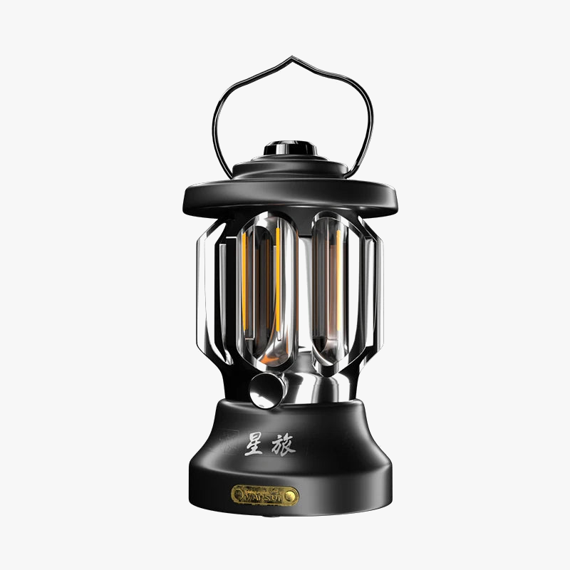 lanterne de camping rétro rechargeable en métal portable à led
